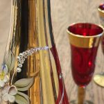 service Murano rouge et or