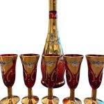 service Murano rouge et or