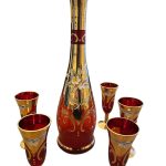 service Murano rouge et or