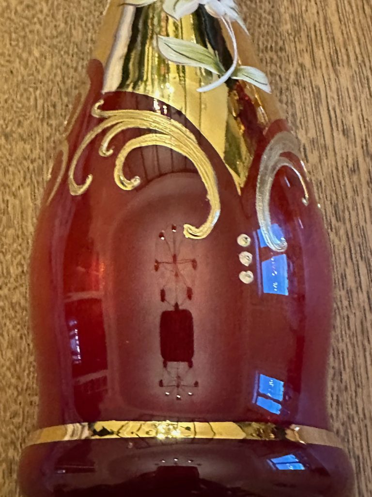 service Murano rouge et or