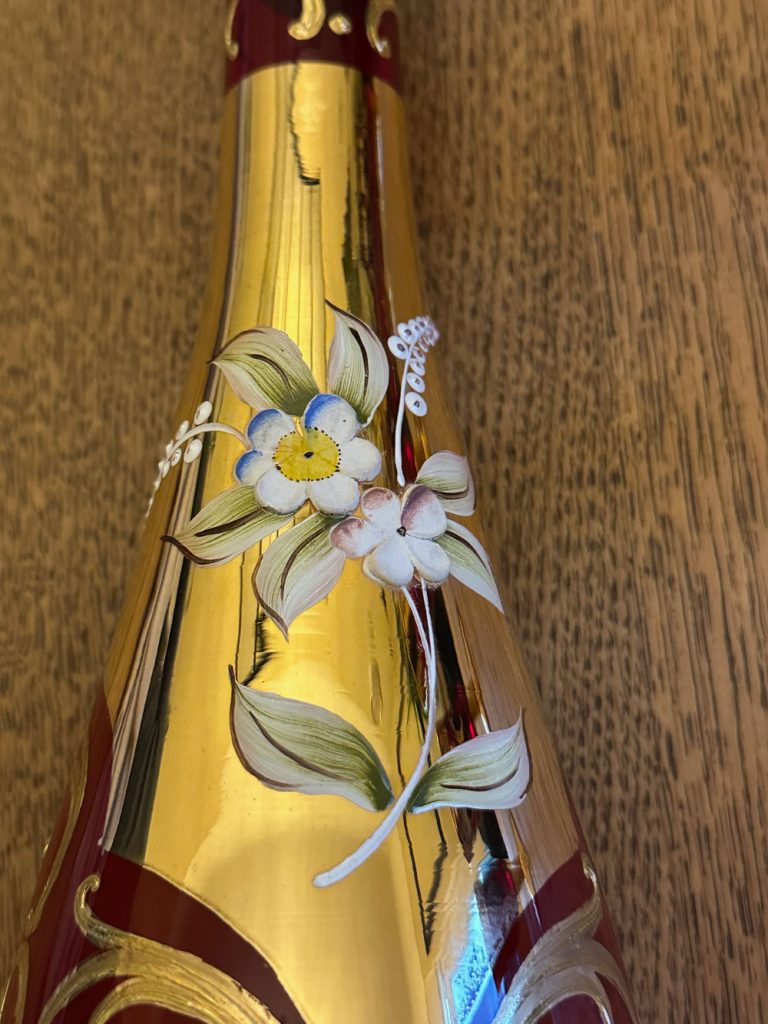 service Murano rouge et or