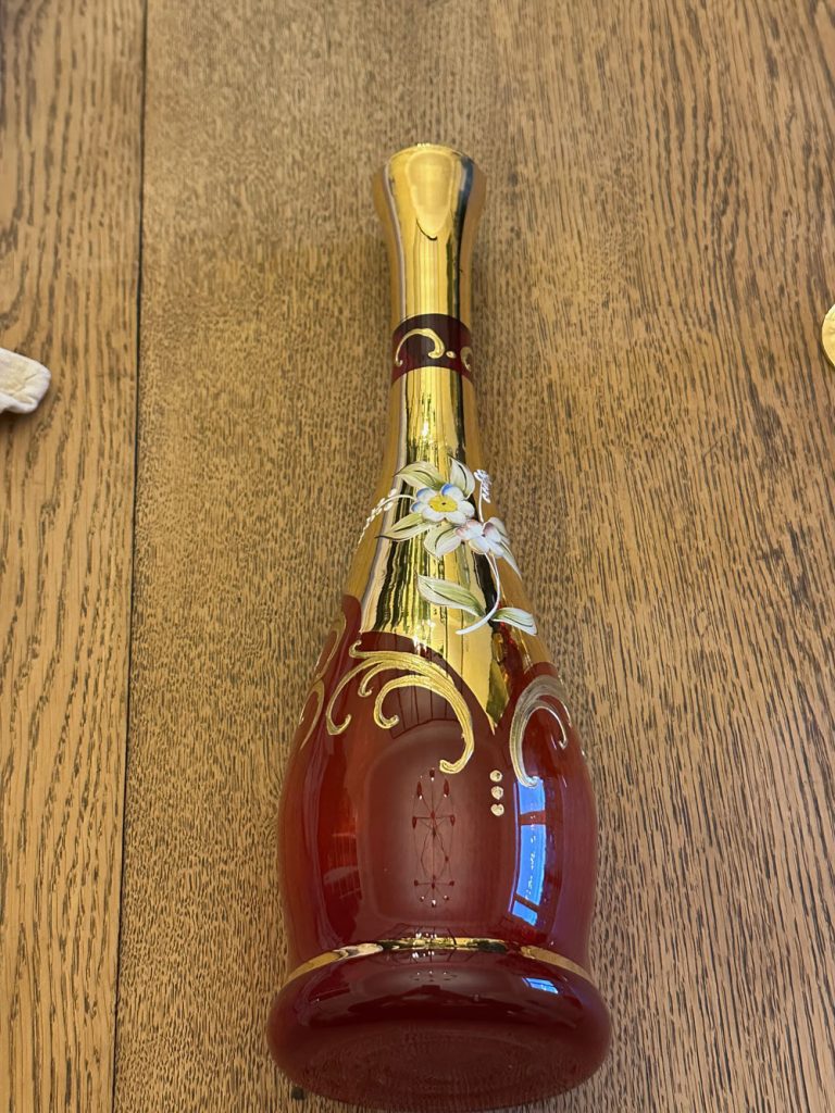 service Murano rouge et or