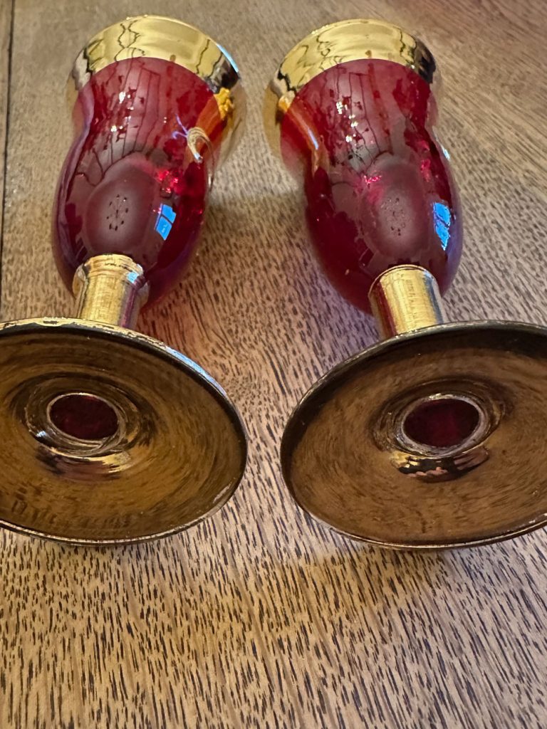 service Murano rouge et or