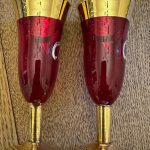 service Murano rouge et or