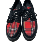 chaussures plateforme creepers cuir daim ecossais