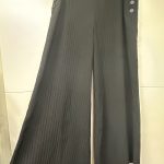 Pantalon large noir Jacqueline Riu effet plissé