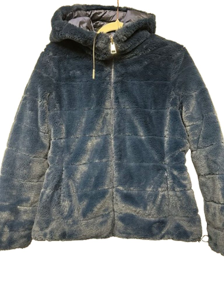 Doudoune blouson femme bleue reversible taille S