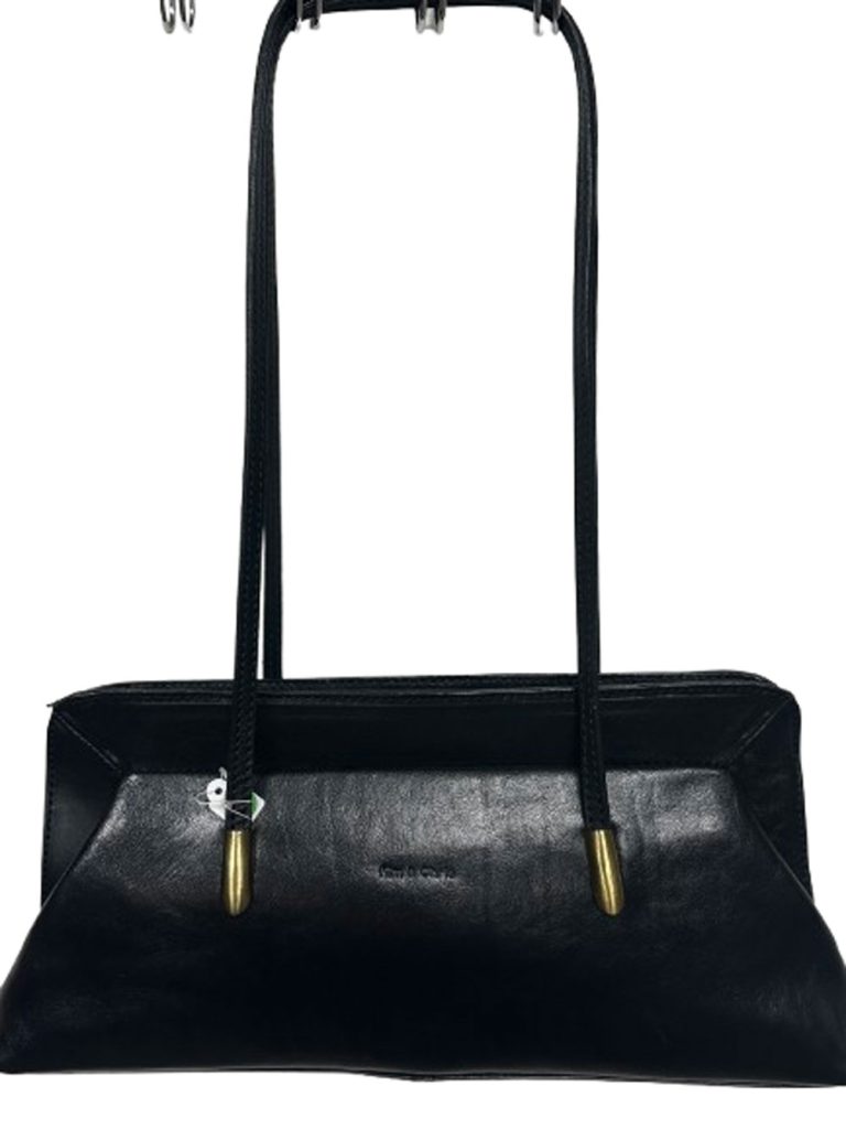 sac a main en cuir noir vintage