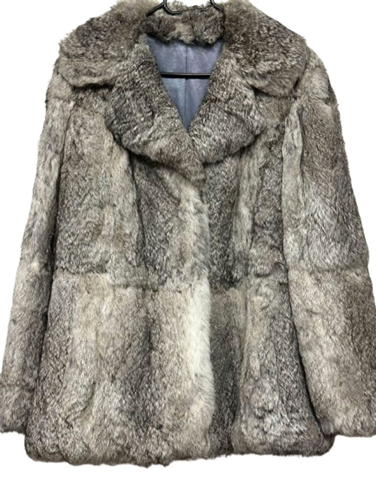 veste en fourrure de lapin