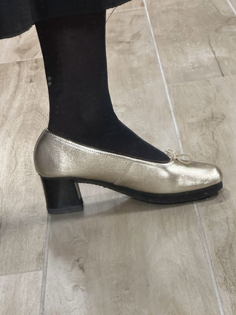 ballerines Repetto Or clair à talons