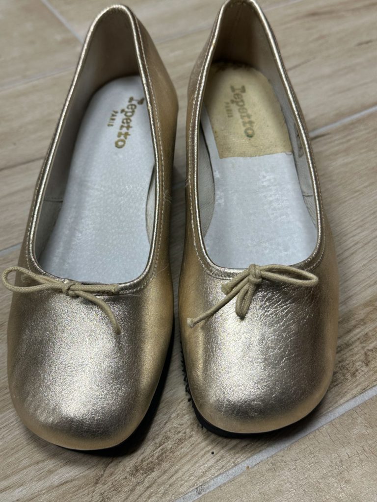 ballerines Repetto Or clair à talons