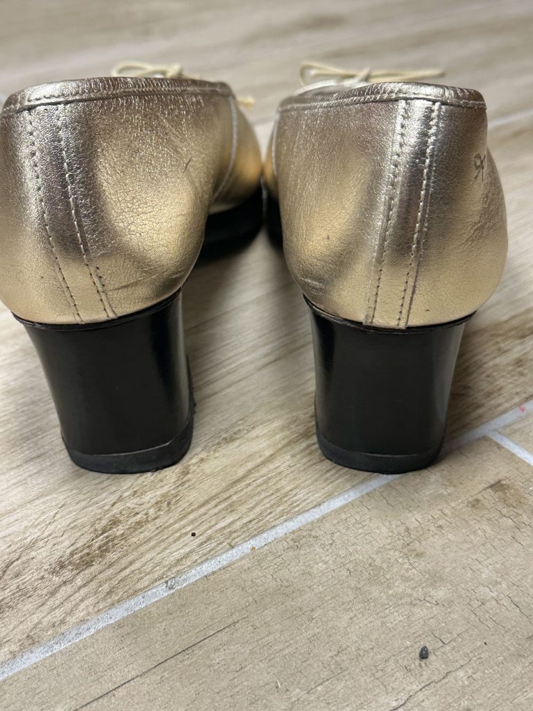 ballerines Repetto Or clair à talons