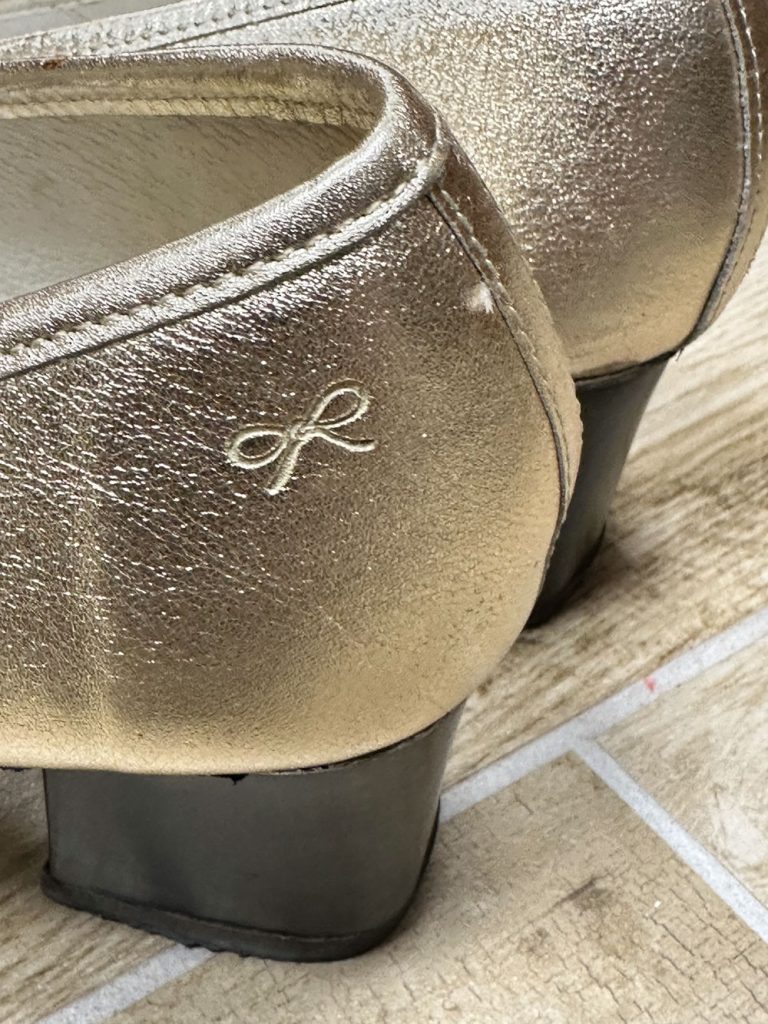 ballerines Repetto Or clair à talons