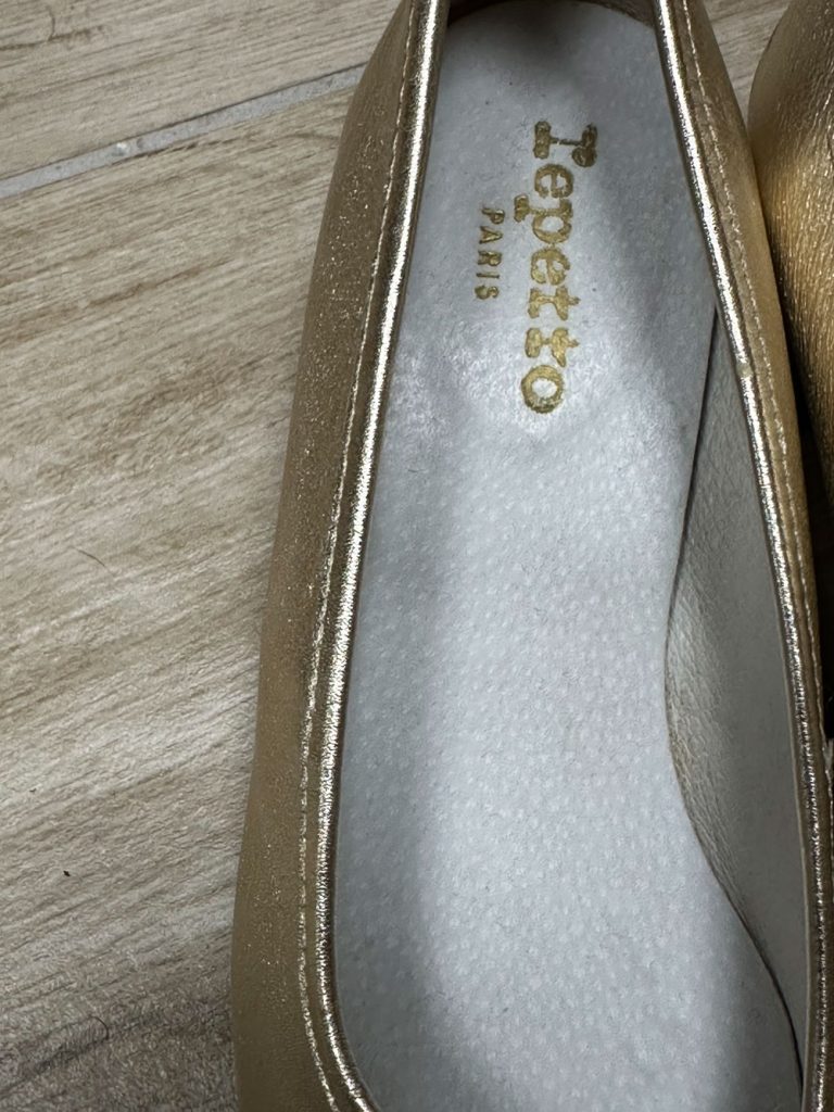 ballerines Repetto Or clair à talons