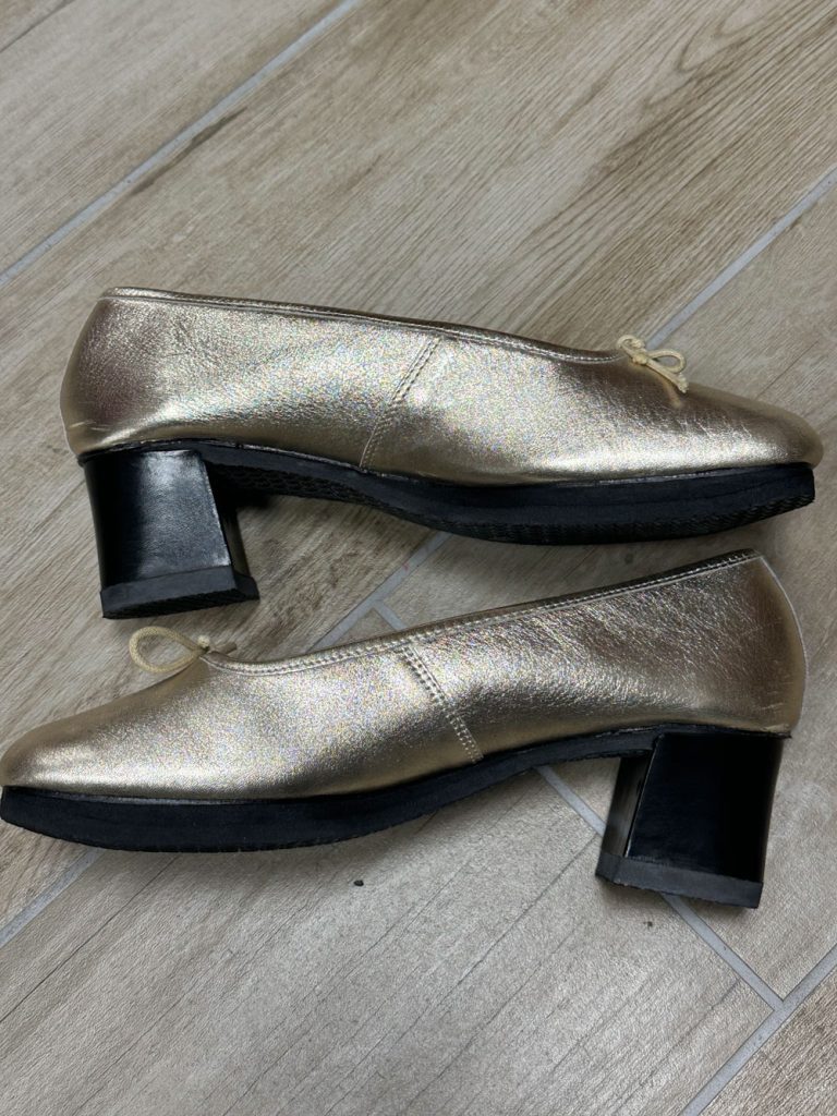 ballerines Repetto Or clair à talons