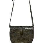 Sac Courrèges cuir croco vert vintage