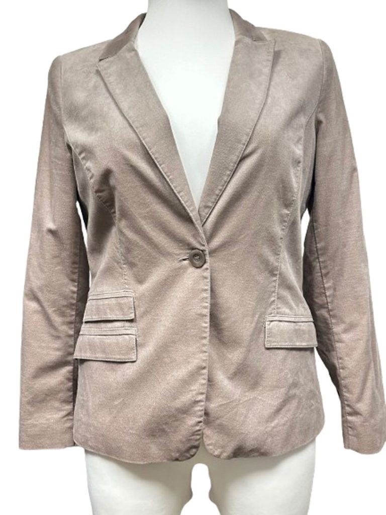 veste blazer femme velours rose pale