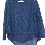 top dentelle bleu roi yessica taille 38