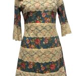 robe almatrichi motifs roses taille 44