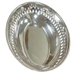 corbeille pain ercuis metal argente ovale