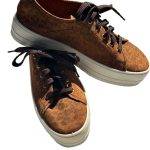 baskets cuir plateforme stradivarius leopard