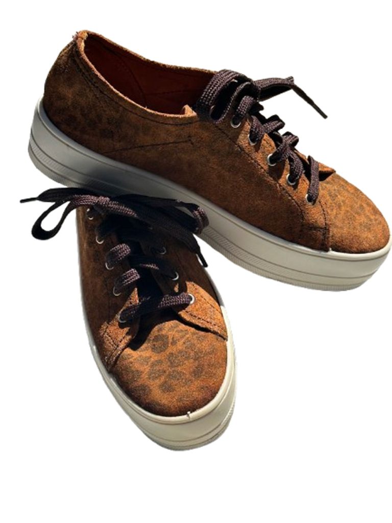 baskets cuir plateforme stradivarius leopard