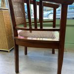 fauteuil art déco en bois et cannage