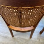 fauteuil art déco en bois et cannage
