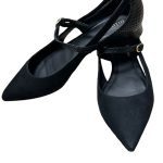 chaussures ballerines en cuir noir minelli 39