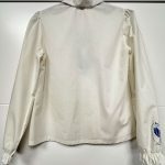 Blouse chemise en coton blanc vintage