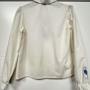 Blouse chemise en coton blanc vintage