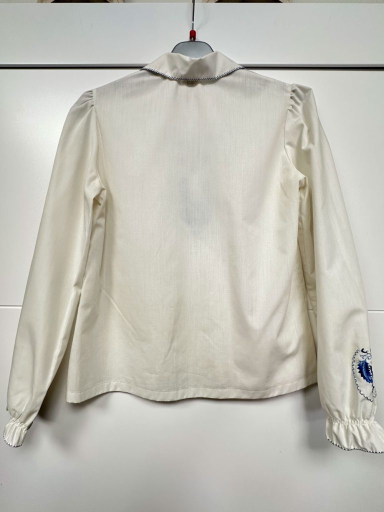 Blouse chemise en coton blanc vintage