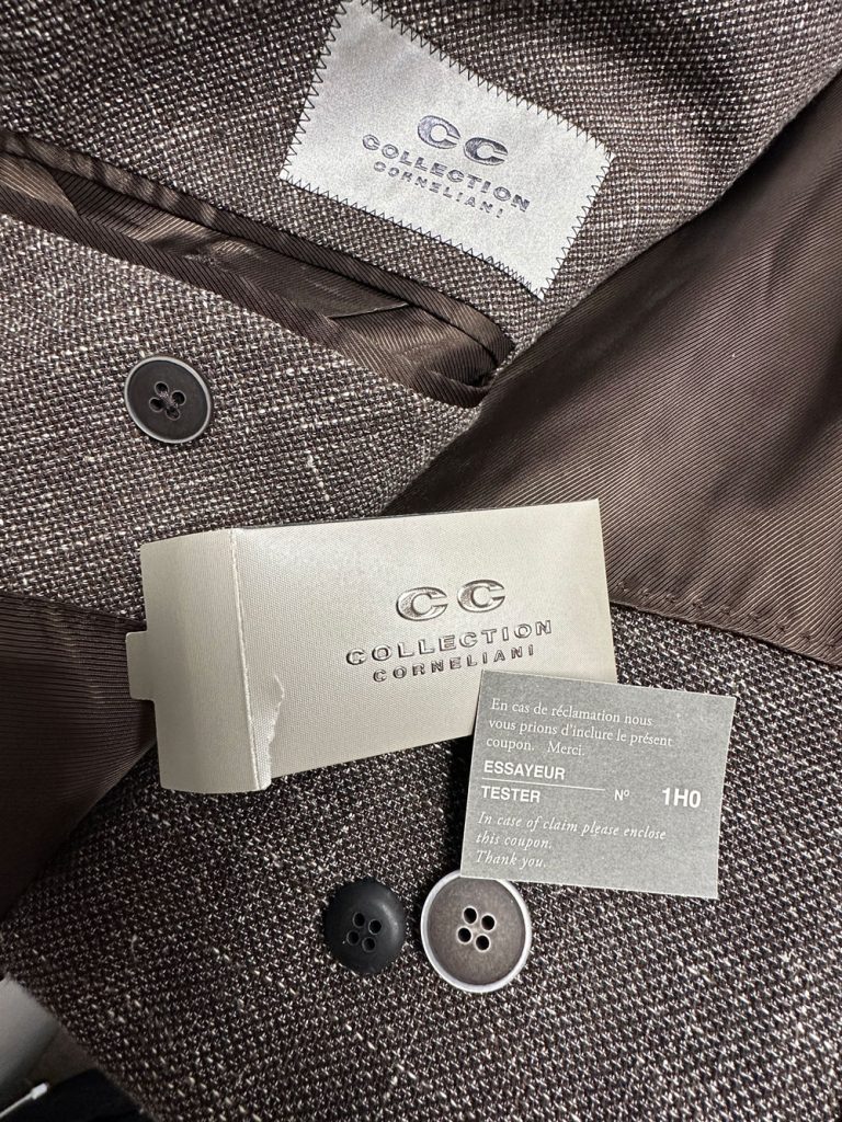 Veste/blazer de créateur italien Corneliani laine lin