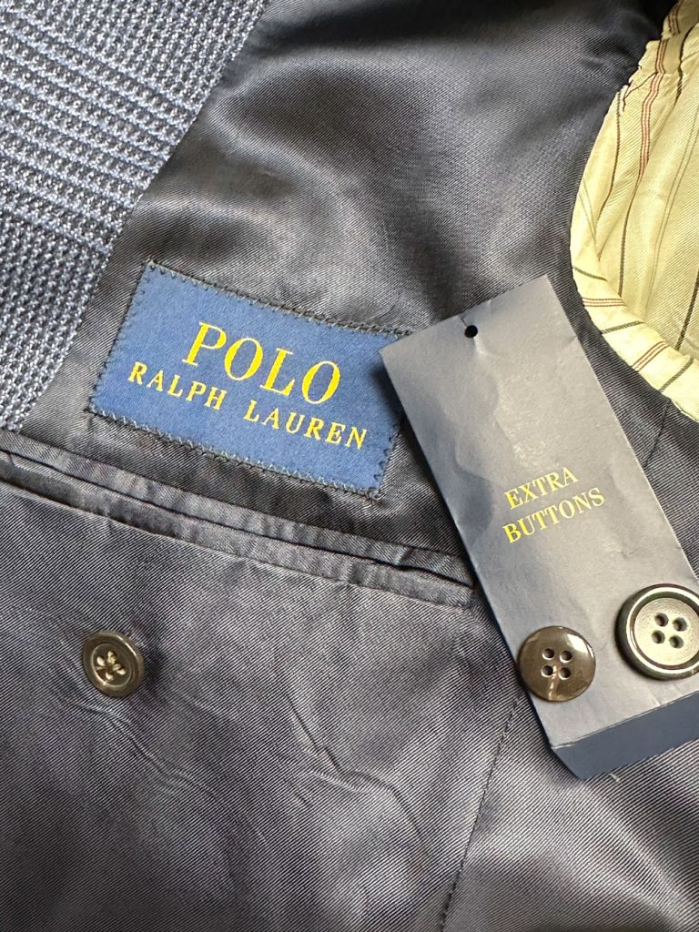 Veste de costume/ blazer Polo Ralph Lauren bleue prince de galles