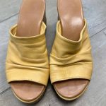 chaussures semelles compensées cuir seconde main