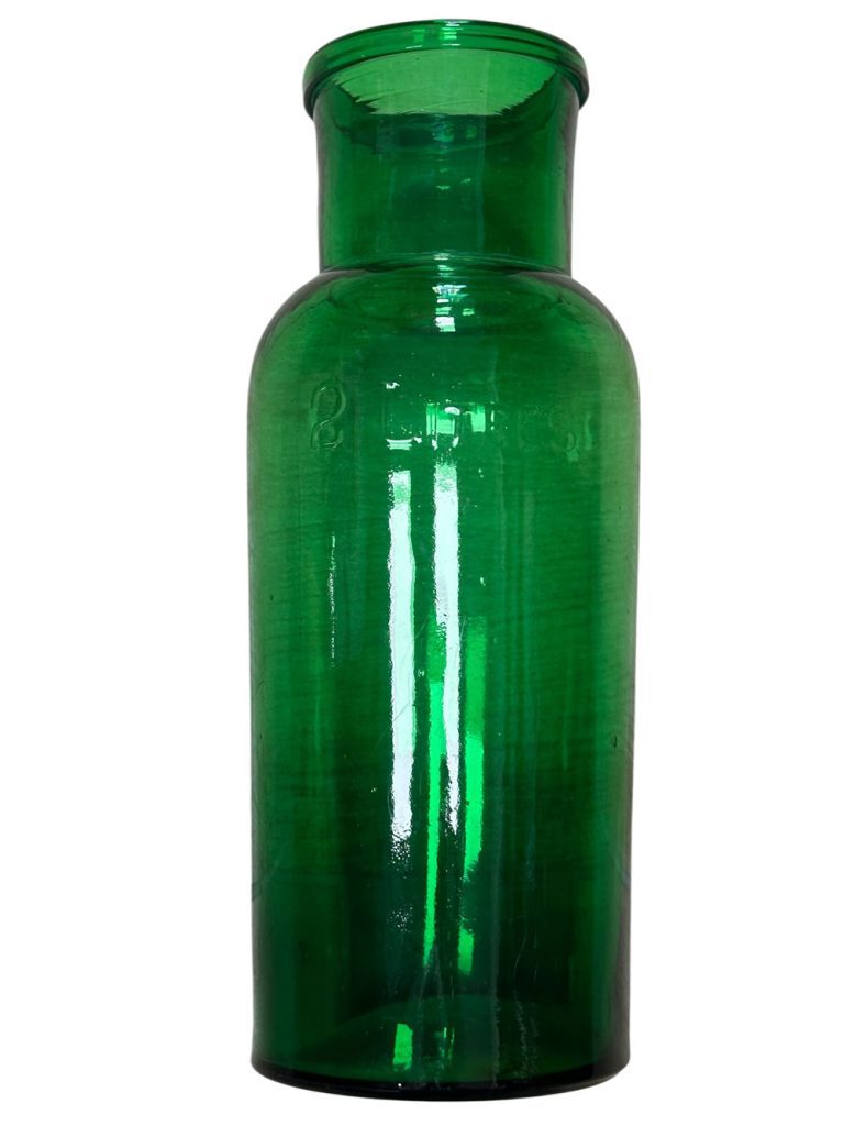 bocal pot pharmacie vintage vert