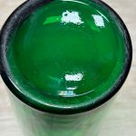 bocal pot pharmacie vintage vert verre moulé