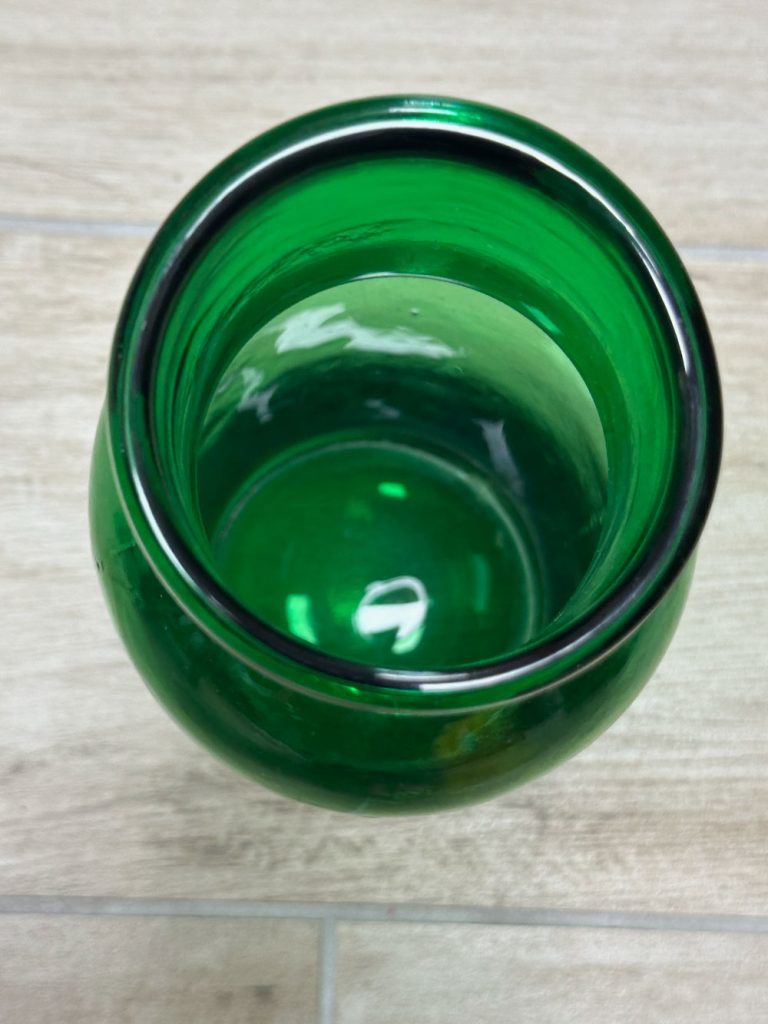 bocal pot pharmacie vintage vert brocante