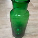 bocal pot pharmacie vintage vert brocante