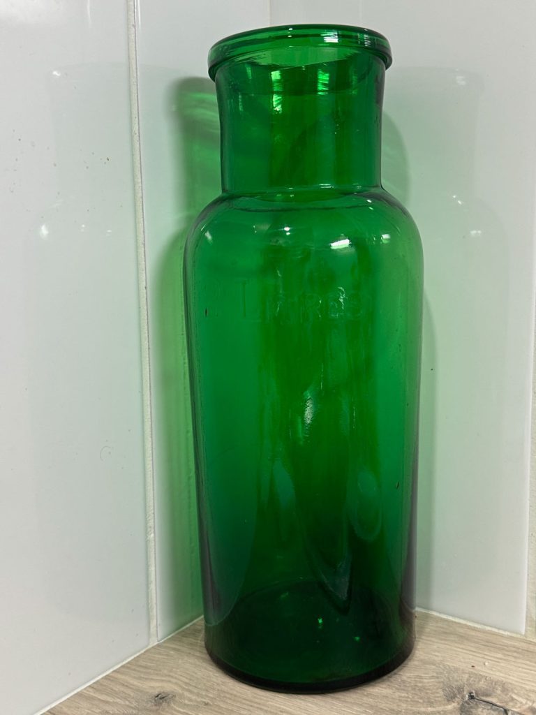 bocal pot pharmacie vintage vert seconde main