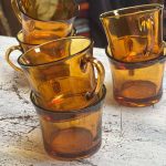 petites tasses duralex ambrées vintage