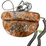 téléphone vintage ronce de noyer