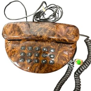 téléphone vintage ronce de noyer