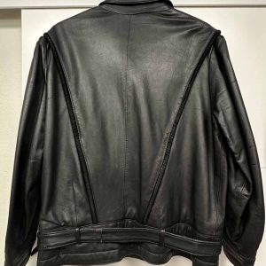 Blouson cuir vintage seconde main
