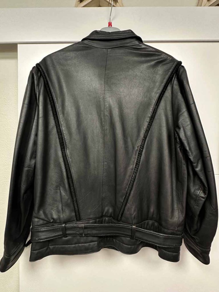 Blouson cuir vintage seconde main