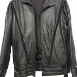 blouson cuir noir années 80 seconde âme