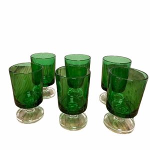 petits verres verts vintage seconde âme