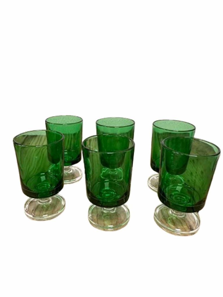 petits verres verts vintage seconde âme