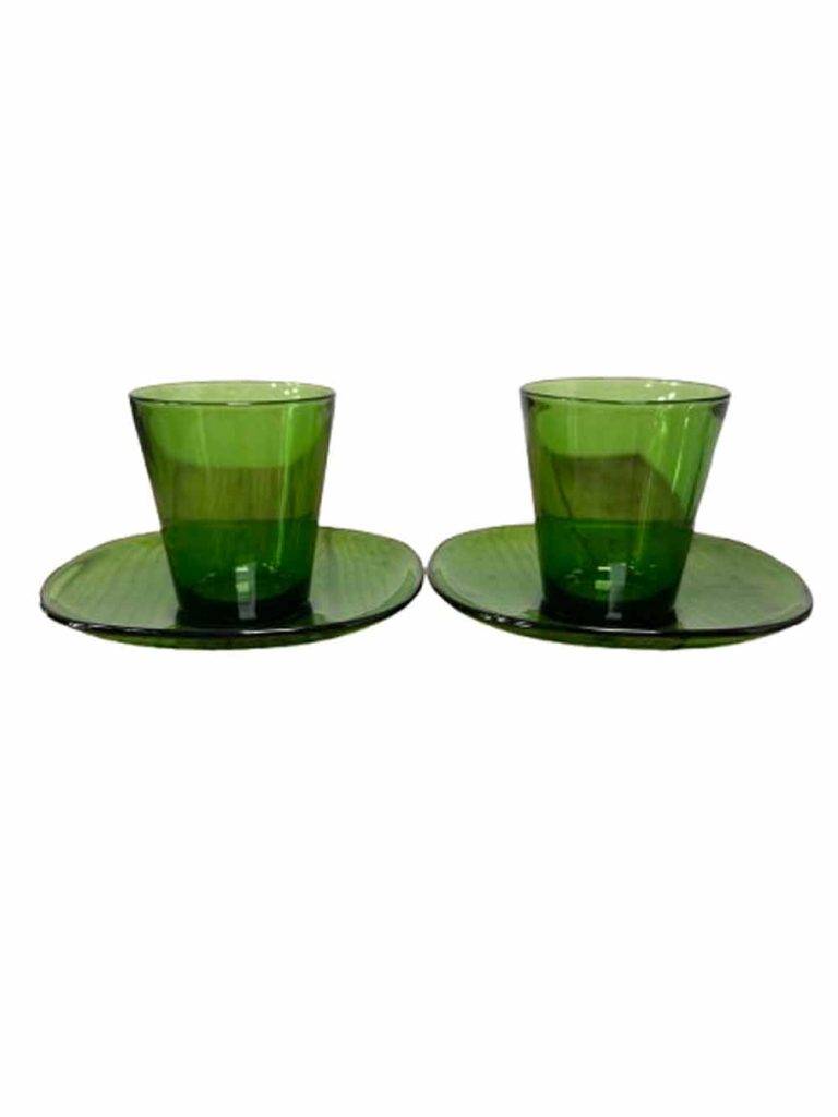 verres verrines Huilor avec soucoupes Vereco