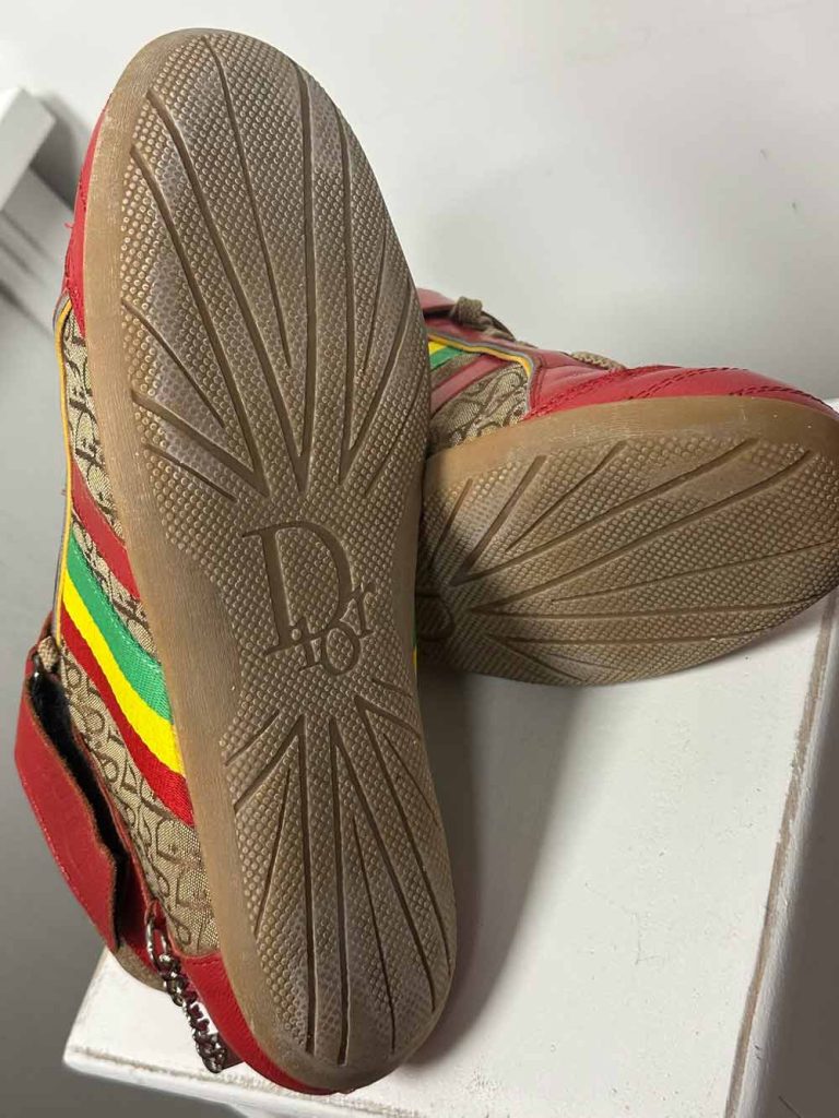 baskets john galliano dior cuir